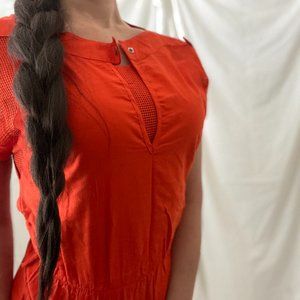 Vintage Mesh Sleeve Dress